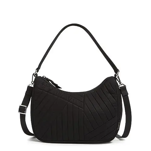 Produktbild: Vera Bradley Damen Cotton Frannie Crescent Crossbody Purse Umhängetasche, True Black