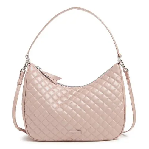 Produktbild: Vera Bradley Damen Cotton Frannie Crescent Crossbody Purse Umhängetasche, Rosenquarz