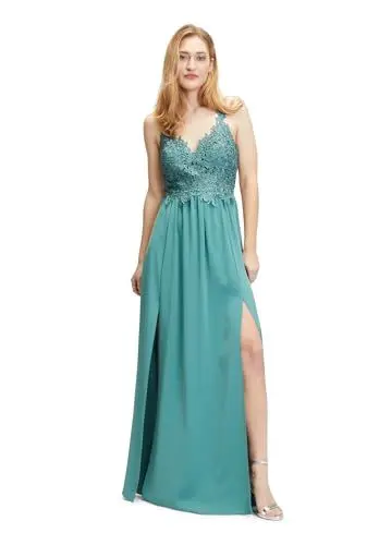 Produktbild: Vera Mont Damen Abendkleid mit Spitze 34, Bright Eucalyptus