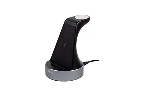 Produktbild: Verbatim 2-in-1 Qi MFi Wireless Charger WCS-01, für iPhone, Apple Watch & Qi-fähige Geräte, Handy Ständer mit induktiver Ladestation, kabelloses Ladegerät für Apple, Samsung und mehr
