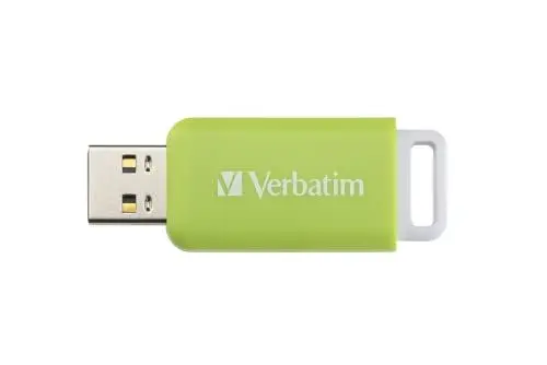 Produktbild: Verbatim DataBar USB Stick, kompakter Speicherstick mit 32 GB Datenspeicher, portabler USB 2.0 Memory Stick in Grün, ideal für Laptop, PC und Notebook