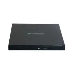 Produktbild: Verbatim Externer Slimline Bluray Writer mit USB 3.0-Kabel, externer DVD und Bluray Brenner, ideal für Notebooks und Computer ohne Laufwerk, Bluray Player & DVD Drive mit kostenloser Bluray Disk