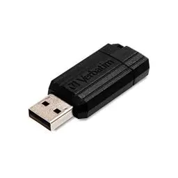 Produktbild: Verbatim PinStripe USB-Stick 32GB, USB 2.0, USB Speicherstick, für Laptop Notebook Ultrabook TV Autoradio, USB 2.0 Stick, Datenstick mit Schiebemechanismus, Schwarz
