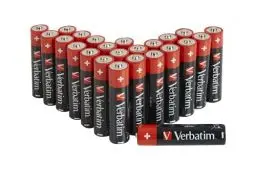 Produktbild: Verbatim Premium AA-Alkalibatterien, 1,5V, AA-LR6 Mignon, Mignon-Batterien AA, Batterien für MP3-Player, Kamera, Fernbedienung, Rasierapparat UVM, Premium Alkaline-Batterie, 24 Stück