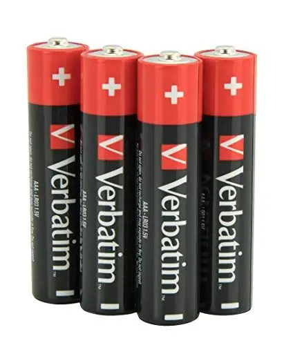 Produktbild: Verbatim Premium AAA-Alkalibatterien, 1,5V, AAA-LR03 Micro, Batterien-AAA, Batterien für MP3-Player, Kamera, Fernbedienung, Rasierapparat uvm, Premium Alkaline-Batterie, 4 Stück