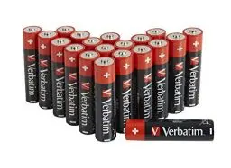 Produktbild: Verbatim Premium AA-Alkalibatterien, 1,5V, AA-LR6 Mignon, Mignon-Batterien AA, Batterien für MP3-Player, Kamera, Fernbedienung, Rasierapparat UVM, Premium Alkaline-Batterie, 20 Stück