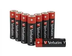 Produktbild: Verbatim Premium AA-Alkalibatterien, 1,5V, AA-LR6 Mignon, Mignon-Batterien AA, Batterien für MP3-Player, Kamera, Fernbedienung, Rasierapparat UVM, Premium Alkaline-Batterie, 8 Stück