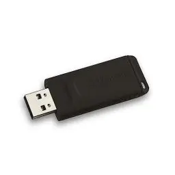 Produktbild: Verbatim Slider USB-Stick Drive 32 GB, USB 2.0, USB Speicherstick, für Laptop Notebook Ultrabook TV Autoradio, USB 2.0 Stick, Datenstick mit Schiebemechanismus, Schwarz