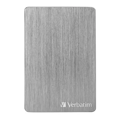 Produktbild: Verbatim Store 'n' Go ALU Slim, 1 TB, Space Grey, Externe Festplatte, USB 3.2 GEN 1, Festplatte extern aus Aluminium, für Windows & Mac OS X, tragbare Festplatte, USB Festplatte