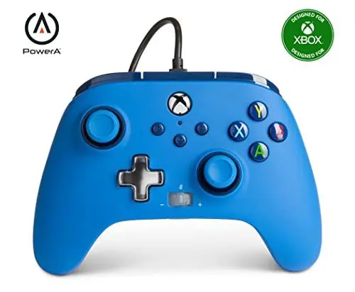 Produktbild: Verbesserter Kabelgebundener Controller von PowerA für Xbox Series X|S - Blue, Gamepad, Kabelgebundener Videospiel-Controller, Gaming-Controller, Geeignet für Xbox One, Offiziell lizensiert