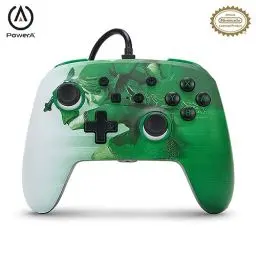 Produktbild: Verbesserter Kabelgebundener PowerA Controller für Nintendo Switch – Heroic Link, Gamepad, Game-Controller, Kabelgebundener Controller, Offiziell Lizenziert