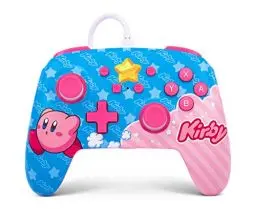 Produktbild: Verbesserter Kabelgebundener PowerA Controller für Nintendo Switch – Kirby, Gamepad, Game-Controller, Kabelgebundener Controller, Offiziell Lizenziert