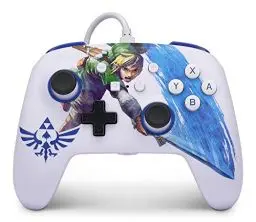 Produktbild: Verbesserter Kabelgebundener PowerA Controller für Nintendo Switch – Master Sword Attack, Gamepad, Game-Controller, Kabelgebundener Controller, Offiziell Lizenziert