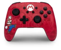 Produktbild: Verbesserter Kabelloser PowerA-Controller für Nintendo Switch - Here We Go Mario, Nintendo Switch Lite, Gamepad, Spiele-Controller, Bluetooth-Controller, Aufladbar, Offiziell Lizenziert
