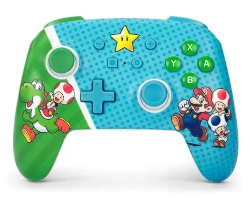 Produktbild: Verbesserter Kabelloser PowerA-Controller für Nintendo Switch - Superstar-Freunde, Nintendo Switch Lite, Gamepad, Spiele-Controller, Bluetooth-Controller, Aufladbar, Offiziell Lizenziert