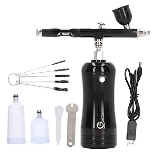Produktbild: Verbessertes Airbrush-Set, tragbare kabellose Pistole, wiederaufladbares Handset, 17,4 psi, für Make-up, Tattoo, Kuchendekoration