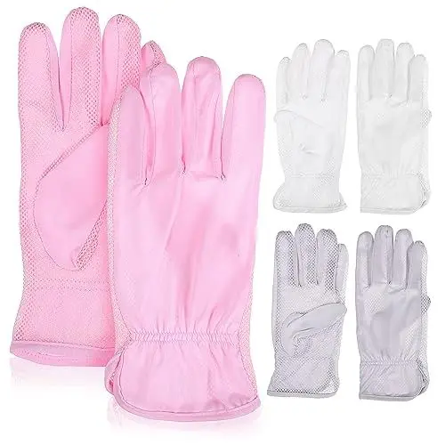 Produktbild: VERDANVERSE 3 Paare Damen Sommerhandschuhe UV Schutz Silky Kühlhandschuhe für Outdoor Aktivitäten Atmungsaktive Dehnbare Bequeme Fingerhandschuhe für Fahren Radfahren und Angeln