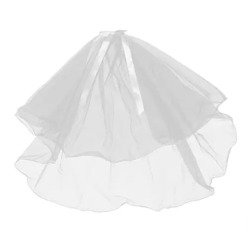 Produktbild: VERDANVERSE Doppellagiger Brautschleier mit Schleife Weiß Leichter Tüll Haarschmuck für Damen Eleganter Hochzeitsschleier als Vielseitiges Accessoire Passend Brautkleid