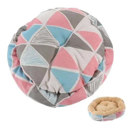 Produktbild: VERDANVERSE Runder Hundebett Und Katzenkissen Für Kleine Und Mittelgroße Haustiere Warmes Und Bequemes Schlafkissen Für Hunde Und Katzen Für Couch Bett Und Käfig