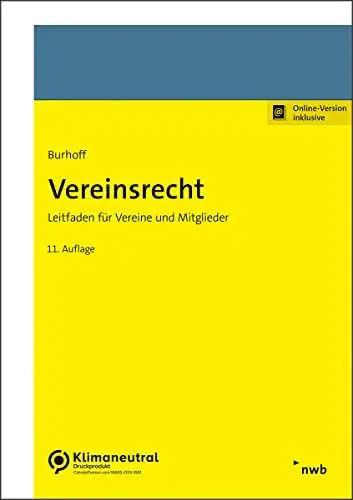 Produktbild: Vereinsrecht: Leitfaden für Vereine und Mitglieder.