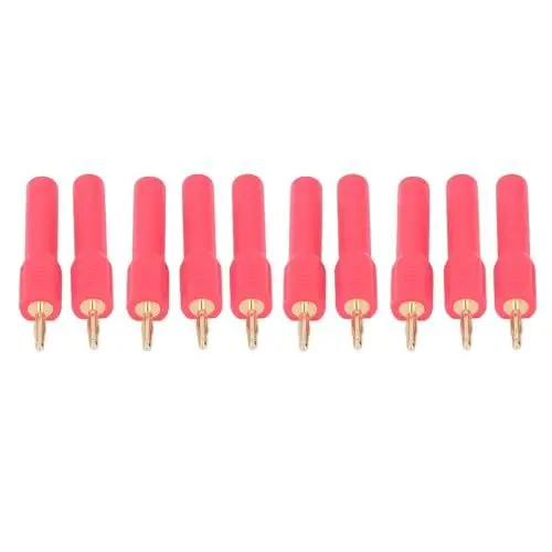 Produktbild: Vergoldete Lautsprecherstecker, Schnellverbindung, 24 Karat Vergoldete Lautsprecherstecker, Steckverbinder, Messgerät, Lautsprecherkabel, 24 Karat Vergoldetes Messing, 4 Mm (Rot)
