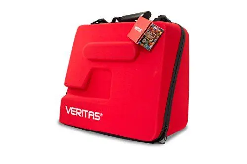 Produktbild: Veritas 1225 Nähmaschinenkoffer, Nähmaschinentasche, Tragetasche für Nähmaschinen, Case, Koffer, Tasche für Transport aus Eva-Schaumstoff, Rot, 44 x 40 x 21,5 cm
