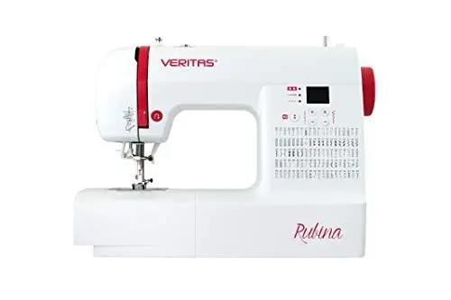Produktbild: VERITAS Nähmaschine Rubina I Digitale Computer-Nähmaschine I 100 Stichprogramme I Auto-Fadenspannung & Einfädelhilfe I Fadenabschneider I Einstellbare Stichlänge I LCD-Display & LED-Nählicht (weiß)