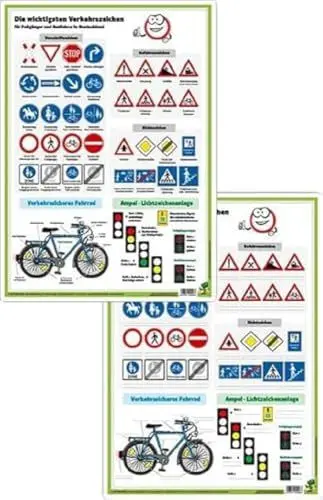 Produktbild: Verkehrszeichen für Fußgänger und Radfahrer - DUO-Schreibunterlage klein