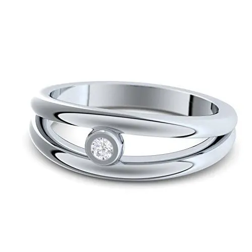 Produktbild: Verlobungsringe Silber 925 Damen *Glamourise* von Amoonic mit Zirkonia *Gratis Etui* Verlobungsring mit Stein Solitär Heiratsantrag Ring Antragsring Echtschmuck Verlobung AM141SS925ZIFA60