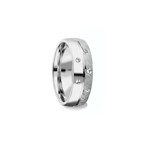 Produktbild: Verlobungsringe von AMOONIC mit Zirkonia Stein Ring Damenring LUXUSETUI für Damen Frauen Silberring Silber 925 Diamant Ehering Trauring Freundschaftsring FF383SS925ZIFA60