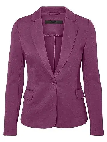Produktbild: VERO MODA Damen Jersey Blazer Julia leichte Stoffjacke 10154123 Boysenberry 34