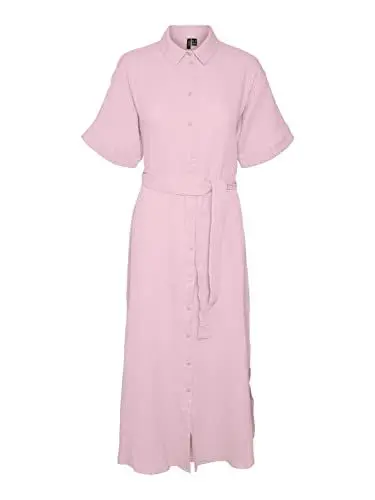 Produktbild: VERO MODA Damen Vmnatali Nia 2/4 Calf Shirt Dress WVN Kleid, Bonbon, M EU