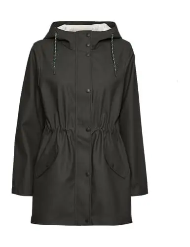 Produktbild: VERO MODA Damen Regenjacke VMMalou wasserabweisender Parka mit Kapuze 10266982 peat L