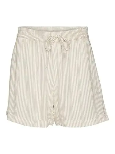 Produktbild: VERO Moda Damen Vmbumpy WVN Noos Shorts, Snow White/Stripes:Irish Cream, M EU