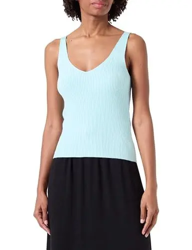 Produktbild: VERO MODA Damen VMGLORY SL Rib GA NOOS Top, Clearwater,XS