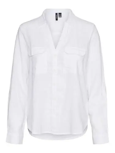 Produktbild: Vmlinn Linen Bumpy Ls Shirt WVN Noos