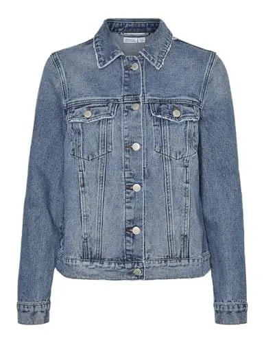 Produktbild: VERO MODA Damen VMZORICA LS Denim Jacket Mix NOOS 10279789, Medium Blue Denim, M