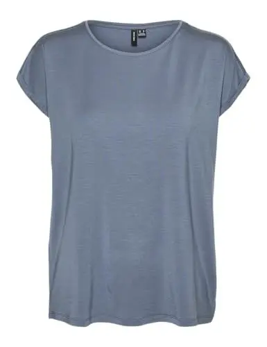 Produktbild: VERO MODA Damen Vmava Plain Ss Top Gajrs Noos T-Shirt, China Blue, L