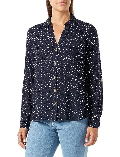 Produktbild: VERO MODA Damen Vmbumpy L/S Shirt New Wvn Noos, Navy Blazer/Aop:bumpy Dot, S