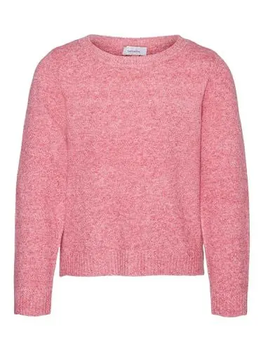 Produktbild: VERO MODA Damen Vmdoffy Ls O-Neck Blouse Ga Girl Noos, Fuchsia Purple/Detail:Melange, 48-50