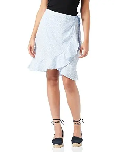 Produktbild: VERO MODA Damen Vmhenna Ga Noos Wrap Short Skirt Wickelrock, Blue Bell, M EU