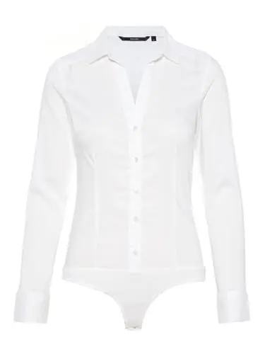 Produktbild: VERO MODA Damen Vmlady L/S G-streng skjorte ny noos Langarmshirt, Snow White, M EU