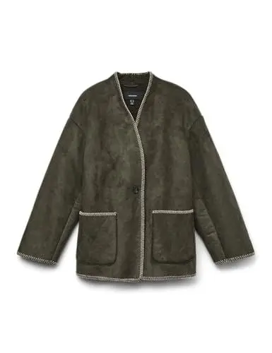 Produktbild: VERO MODA Damen Vmliva Jacket Kurzjacke, Peat/Detail:Oatmeal Detail, L