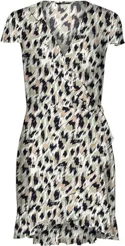 Produktbild: VERO MODA Damen Vmmenny Short C/S Wrap Dress WVN Ga Kleid, Navy Blazer/AOP:Mette, L EU