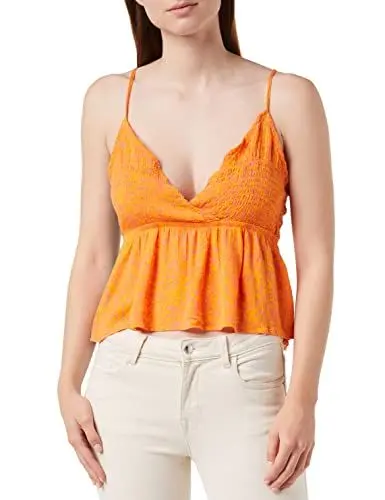 Produktbild: VERO MODA Damen Vmmenny Smock Singlet WVN Ga Top, Georgia Peach/AOP:melin, M EU