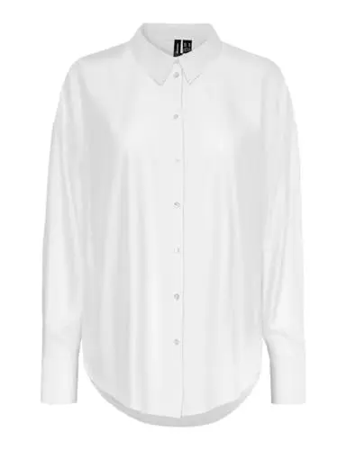 Produktbild: VERO MODA Damen Vmnora Ls Oversize Shirt WVN Ga Noos Langarmbluse, Bright White, X-Large