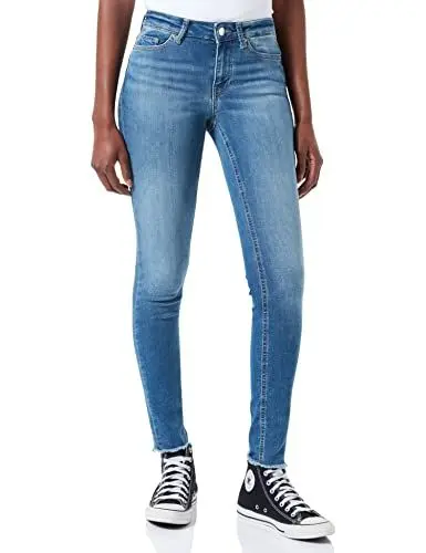 Produktbild: VERO MODA Damen Vmpeach Mr Skinny Ank Cut Ri3210 Noos Jeans, Medium Blue Denim, M 32L EU