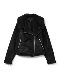 Produktbild: VERO MODA Damen Vmpeggy Faux Suede Jacket Boos Jacke, Black, XS