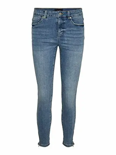 Produktbild: VERO MODA Damen Vmtilde Mr ANK Zip Vi3113 Ga Noos Jeans, Light Blue Denim, M 30L EU