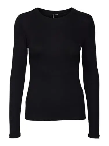 Produktbild: VERO MODA Damen Vmroma Ls Slim Top JRS Noos, Schwarz, L